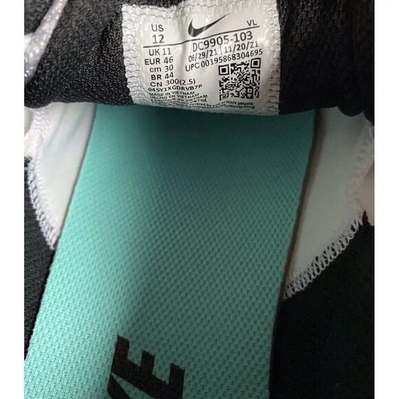 Men's Size 12 Nike Force Zoom 7 Pro Baseball Cleats White Black DC9905-103 NEW - Picture 8 of 9